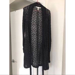 DVF Diane Von Furstenberg black wrap sweater